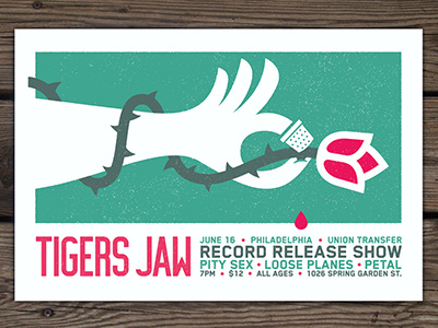 Tigers Jaw design illustration poster record release tigers jaw