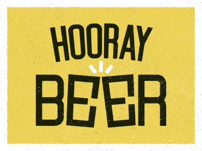 HOORAY BEER beer illustration print shelflife2 type