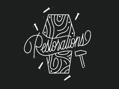 Restorations band design illustration merch music shirt type typography