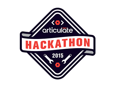 Hackathon articulate badge design hack hackathon illustration logo