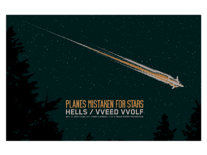 Planes Mistaken for Stars band design gigposter illustration music philadelphia philly show