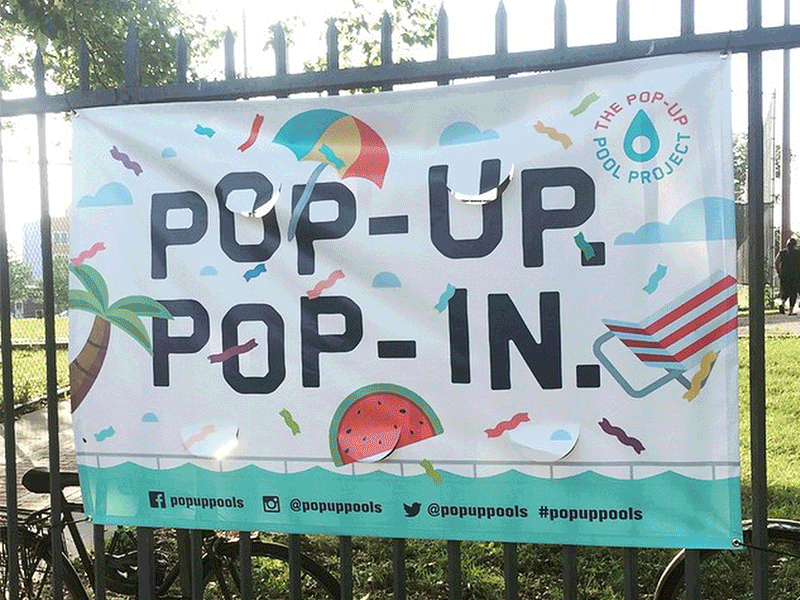 The Pop-Up Pool Project design illustration logo philadelphia philly pool pop up pool summer