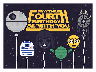 Star Wars Birthday birthday design illustration invite star wars starwars