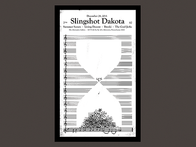 Slingshot Dakota - End Of The Year Poster design end of year flyer gig gigposter illustration poster punk