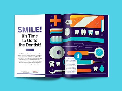 Philly Mag dentist design editorial icons illustration spot illustration