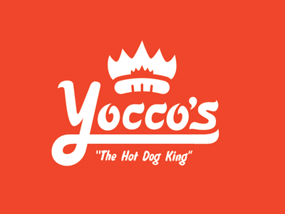 Yoccos Dribbble design food logo nom typography