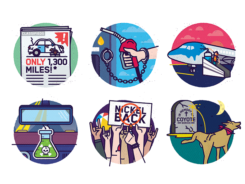 Popular Mechanics magazine popular mechanics editorial spot illustration icons design illustration