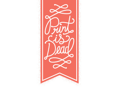 Print is Dead bookmark design letterpress print type typography