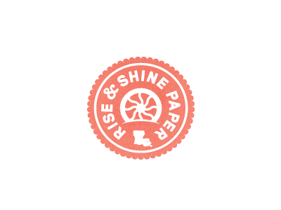 Rise & Shine stamp logo identity design