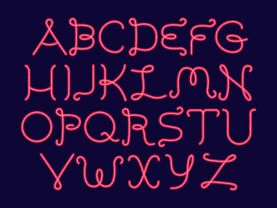 Loopy design type typography