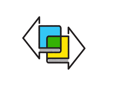 Book Swap design icon illustration mark