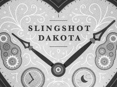 Dark Hearts 5 band design illustration indie music record cover slingshot dakota vinyl