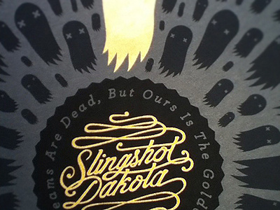 Golden Ghost design diy illustration kickstarter music record screenprint slingshot dakota type vinyl