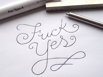 Pen Type-A fuck yes kickstarter pen type typography