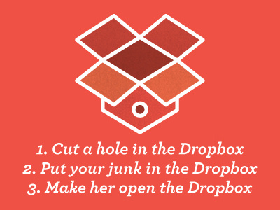 My **** in a Dropbox design dropbox humor illustration joke playoff