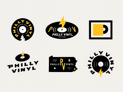 ⚡️⚡️⚡️⚡️⚡️⚡️ badge branding design illustration logo music philadelphia philly record type typography vinyl wip