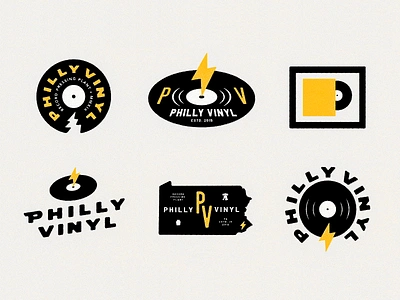 ⚡️⚡️⚡️⚡️⚡️⚡️ badge branding design illustration logo music philadelphia philly record type typography vinyl wip