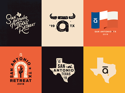 🌵🌵🌵🌵🌵☀️🌵🌵🌵🌵🌵 articulate badge branding design elearning illustration logo retreat texas the basement of the alamo type typography