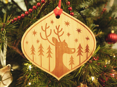 Xman Xmas Ornament christman christmas design illustration laser laser wood cut ornament tree wood