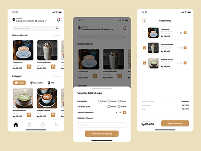 Coffee Shop Mobile App 3d app coffee design illustration mobile shop ui uiux ux