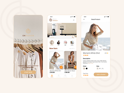 ONFASHION app app design design fashion fashionapp mobile ui