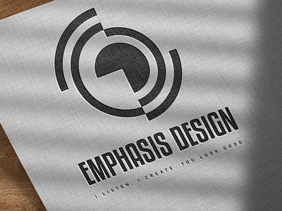 Emphasis logo branding design logo mockup modern
