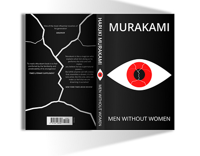 Book Cover Design- Men Without Women by Haruki Murakami book book cover cover design figma graphic design haruki murakami illustration men without women men without women book cover minimal murakami murakami book cover photoshop softcover vector