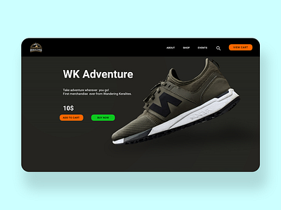WK Product Page branding cart design ecommerce icon logo product page shoe shopping ui ux web website design