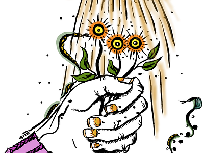 Sol. Ente destructor. clarity flower growing serpent sun sunflower