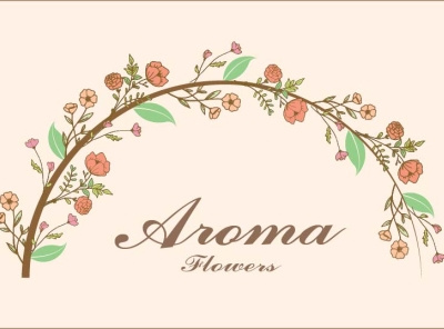 Aroma Flowers: Logo Design for a flower shop design flat icon illustration logo logochallenge logodesign vector