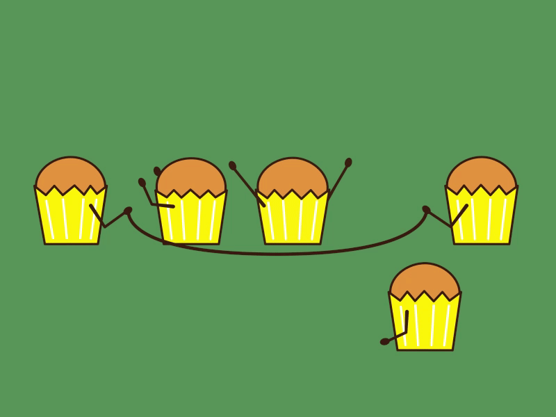 CupcakeKids play jump rope animation illustration