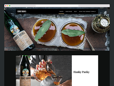 Fernet-Branca — Hero beer dark desktop food header hero landing nav navigation restaurant web