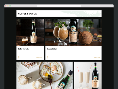 Fernet-Branca — 3-col Grid beer cards dark desktop food grid home landing responsive restaurant web