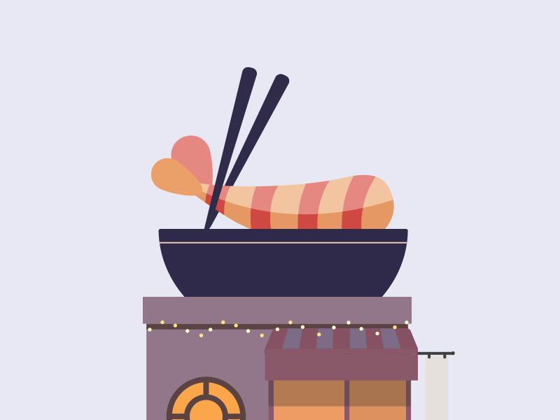 Android Holiday 2017 — Shrimp android animation branding christmas food gif google holiday illustration snow vector web