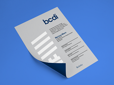 BCDI — Certificate Design