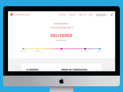 Social Print Studio — Order Tracking UI