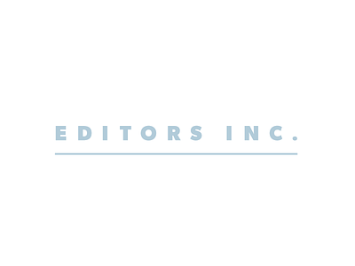 Editors Inc. agency beauty canada custom content fashion lifestyle logo logotype magazine online typography