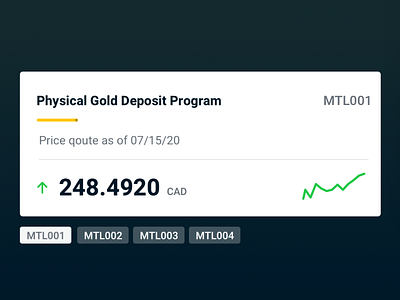 Gold Deposit Program