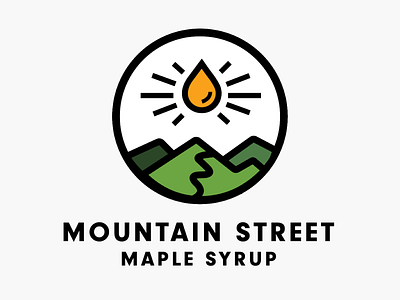 Mountain Street Maple Syrup branding design icon illustration logo maple syrup typography vector