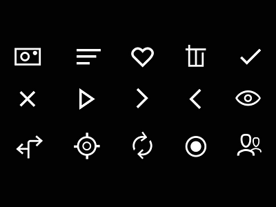 Icons icons thick lines