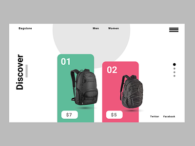 BagStore - Landing Page animation app art design graphic design illustration typography ui ux website
