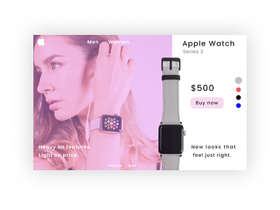 Apple Watch - Landing Page animation art brand design graphic design illustration typography ui ux website