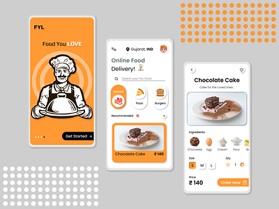 FYL - Food Ordering App Design app app design clean concept creative delivery design dribbble food food and drink food app food ui foodie minimal mobile mobile ui trending trends
