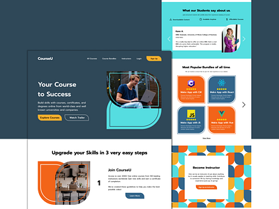CourseU - Online Learning Web Design Concept