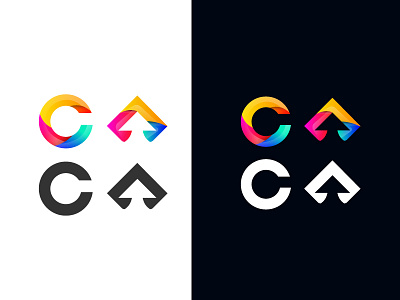 Colorful Logo Concept Letter C And Arrow Plane Logo