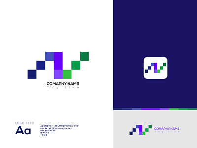 N Pixel Logo adobe illustrator app logo design branding graphicdesign letterlogo logo design minimalistic mordern logo pixel logo typography website logo