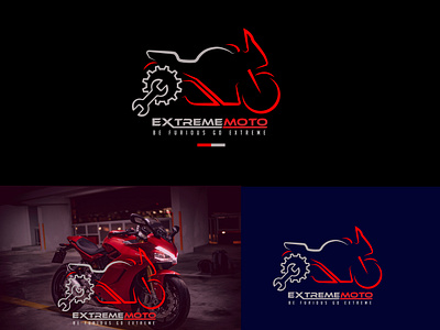 Minimal Motorbike Repair Shop Logo