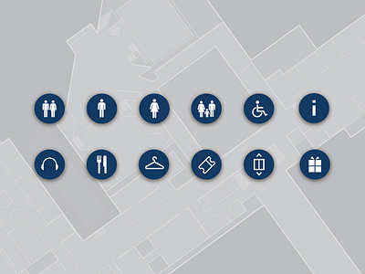 Map amenity icon design icon map ui ux