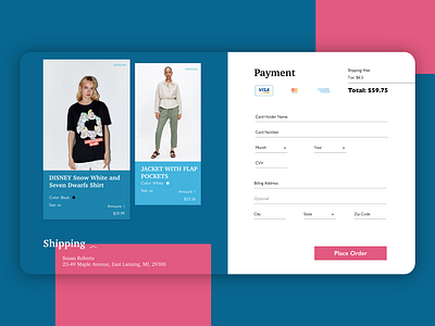 Playground 02 - Credit Card Checkout dailyui interaction interface ui website