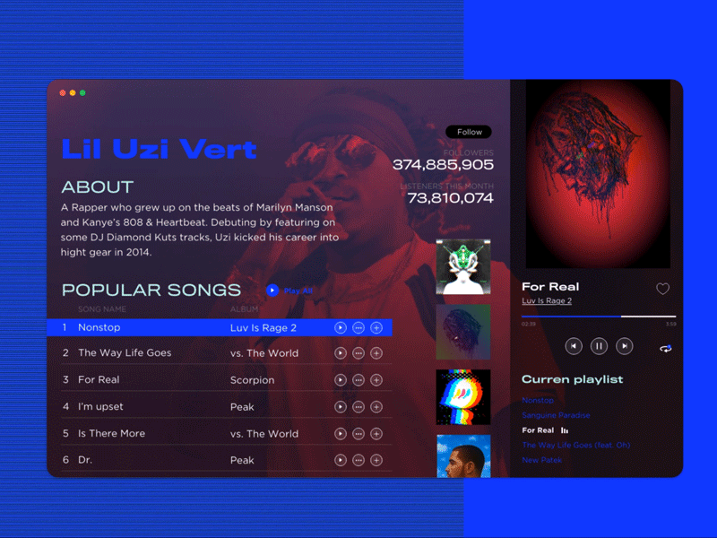 Playground 06 - A Profile Page dailyui interaction interface ui website